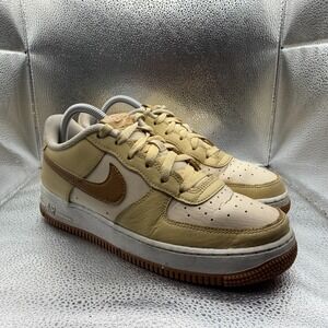 Size 6.5Y Nike Air Force 1 LV8 Brown Youths Low Top Lace Up Sneaker DQ5973-200‎